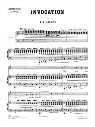 Invocation - Augusta Holmès - Partition - Mélodies